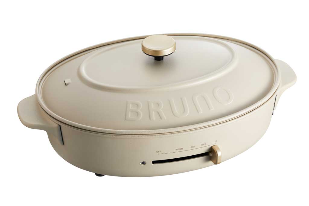 BRUNO(ブルーノ)crassy+ オーバルホットプレート WH/BK/BGY/GRG 全4色<ラッピング対象外>