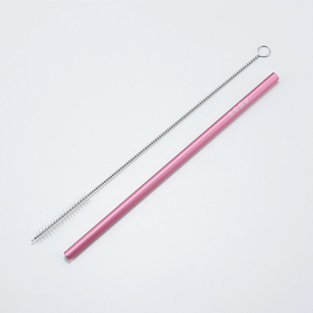 珈琲考具 アルミストロー 7mm ブラシ付き 全4色