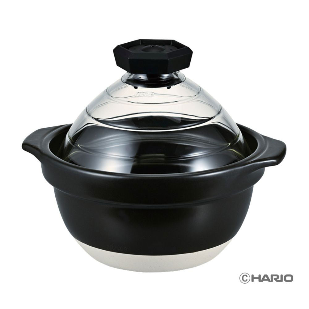 HARIO フタがガラスのご飯釜 2~3合 <ラッピング対象外>