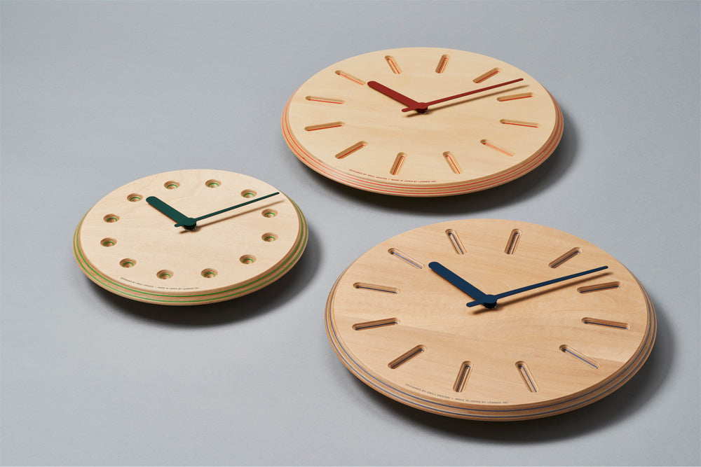 Lemnos Paper-Wood CLOCK(ペーパーウッド クロック)ネイビー・line 掛け時計 DRL19-06 NV