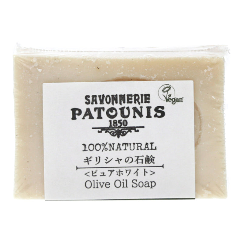 PATOUNIS(パトーニス)バージンオリーブオイル100% ギリシャの石けん ピュアホワイト 100g イーエフインターナショナル