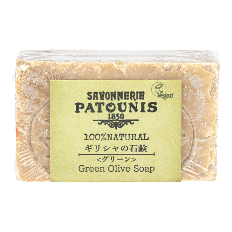 PATOUNIS(パトーニス)バージンオリーブオイル100% ギリシャの石けん グリーン 120g イーエフインターナショナル