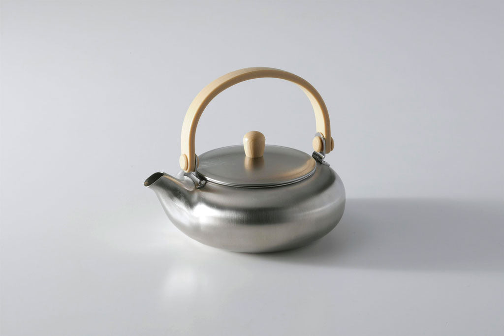 茶考具 平型急須 つる手 茶こし付き ステンレス製 日本製