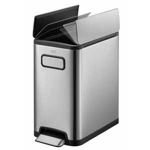 ECOFLY STEP BIN エコフライ ステップビン ペダル式 スリムゴミ箱 シルバー 45L＜ラッピング対象外＞