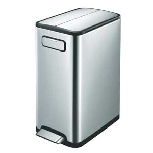ECOFLY STEP BIN エコフライ ステップビン ペダル式 スリムゴミ箱 シルバー 20L+20L（40L）＜ラッピング対象外＞