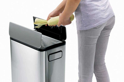 ECOFLY STEP BIN エコフライ ステップビン ペダル式 スリムゴミ箱 シルバー 20L+20L（40L）＜ラッピング対象外＞