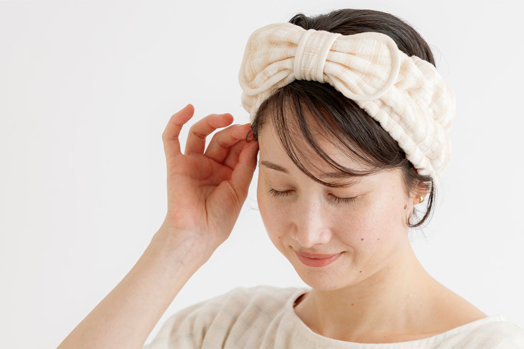 天衣無縫 スラブガーゼ ヘアバンド＆バスドレスセット オーガニックコットン100％ 日本製