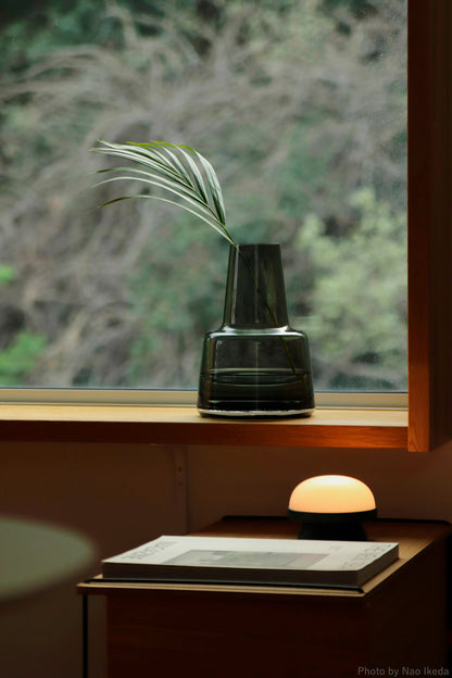 HOLMEGAARD（ホルムガード）FLORA VASE（フローラベース）ミディアムネック スモーク H24cm  ＜ラッピング対象外＞