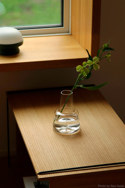 HOLMEGAARD（ホルムガード）FLORA VASE（フローラベース）ミディアムネック クリア H12cm