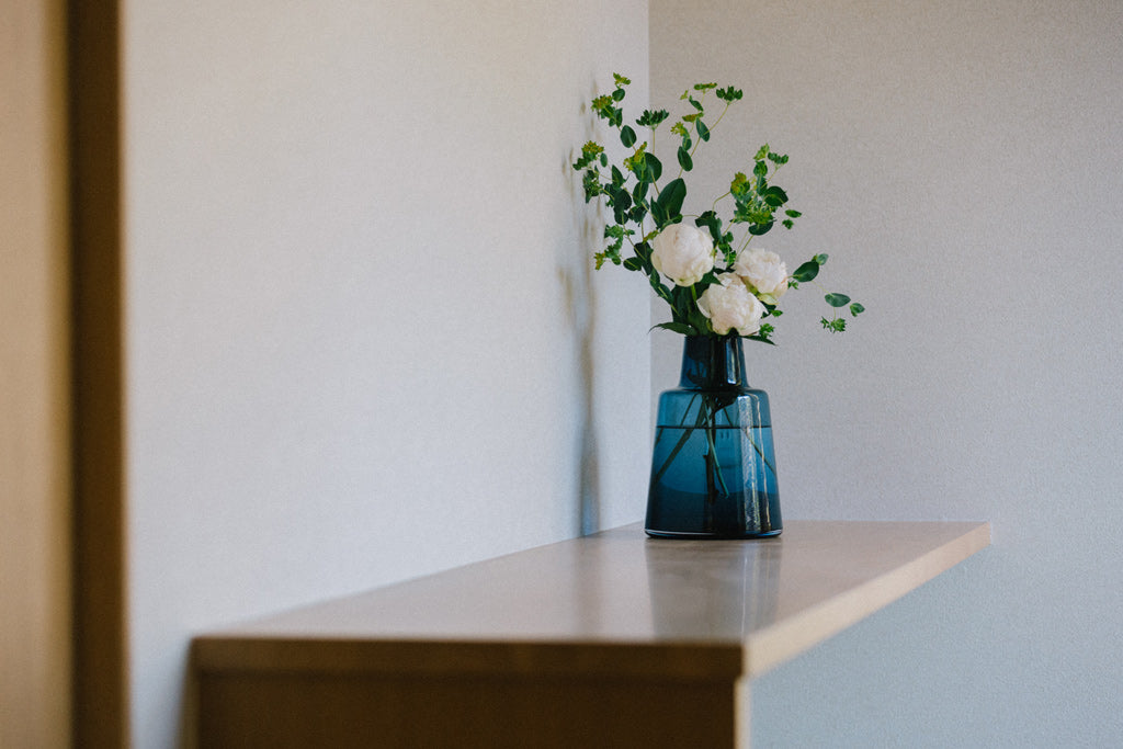 HOLMEGAARD（ホルムガード）FLORA VASE（フローラベース）ショートネック ダークブルー H24cm
