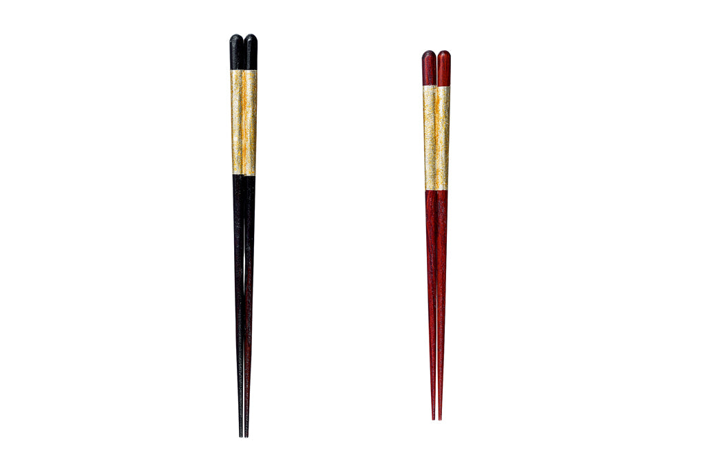 若狭塗 箸 梨地冬茜 -ナシジフユアカネ- 23cm/21cm 全2種