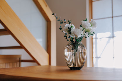 KÄHLER（ケーラー）HAMMERSHØI Vase（ハンマースホイ ヴェース）ガラスベース（ウォールナット） H14cm