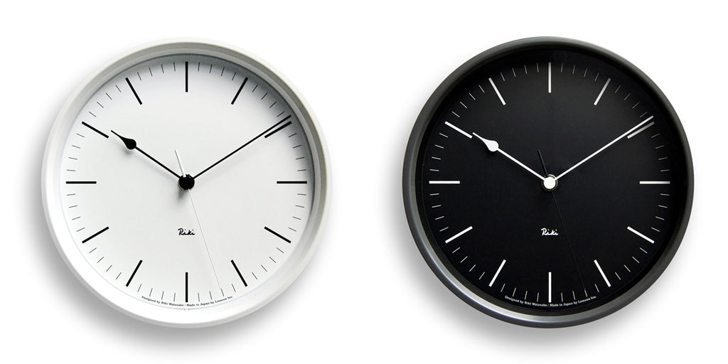 Lemnos RIKI STEEL CLOCK  [リキ スチール クロック]  壁掛け時計 WR08-24 BK