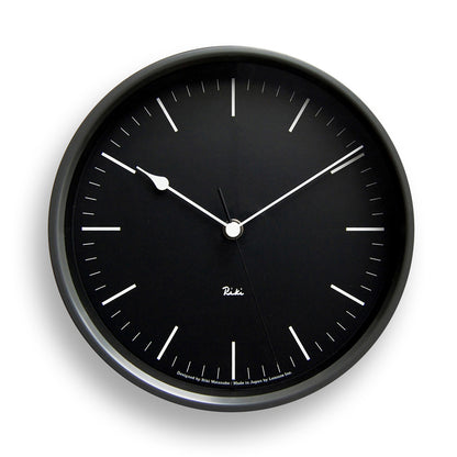 Lemnos RIKI STEEL CLOCK  [リキ スチール クロック]  壁掛け時計 WR08-24 BK