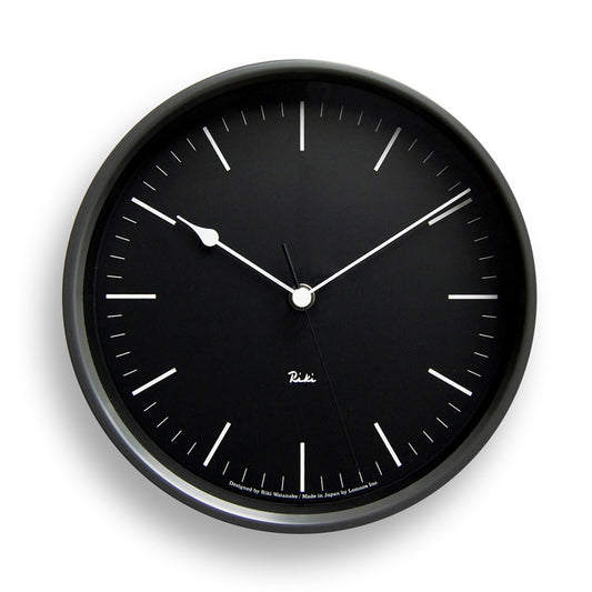 Lemnos RIKI STEEL CLOCK  [リキ スチール クロック]  壁掛け時計 WR08-24 BK