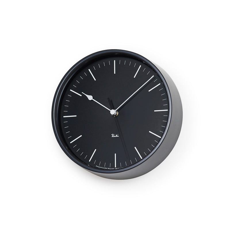 Lemnos RIKI STEEL CLOCK  [リキ スチール クロック]  壁掛け時計 WR08-24 BK