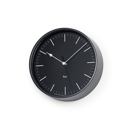 Lemnos RIKI STEEL CLOCK  [リキ スチール クロック]  壁掛け時計 WR08-24 BK