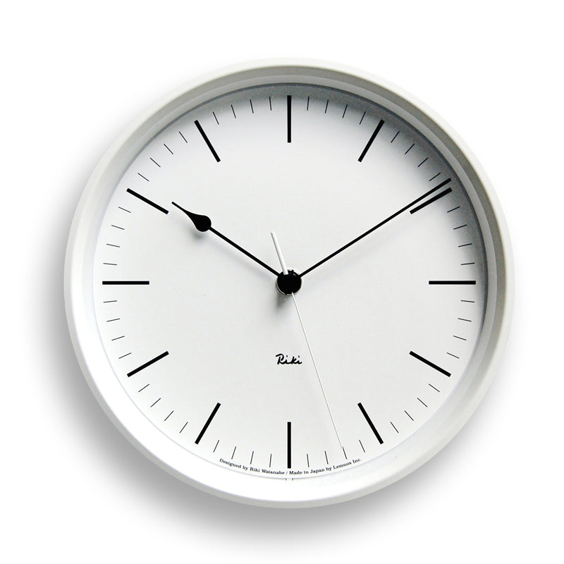 Lemnos RIKI STEEL CLOCK  [リキ スチール クロック]  壁掛け時計 WR08-24 WH