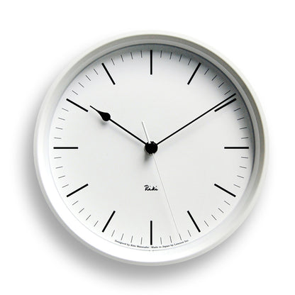 Lemnos RIKI STEEL CLOCK  [リキ スチール クロック]  壁掛け時計 WR08-24 WH