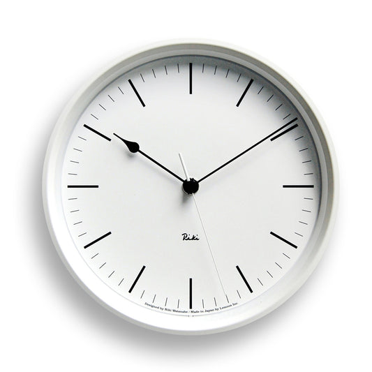 Lemnos RIKI STEEL CLOCK  [リキ スチール クロック]  壁掛け時計 WR08-24 WH