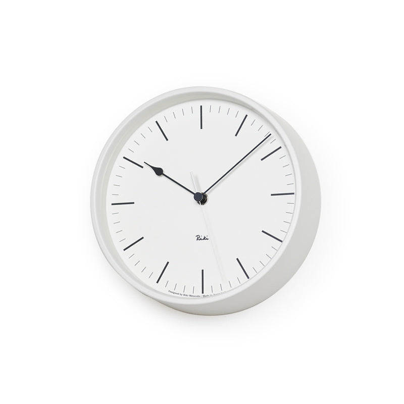 Lemnos RIKI STEEL CLOCK  [リキ スチール クロック]  壁掛け時計 WR08-24 WH