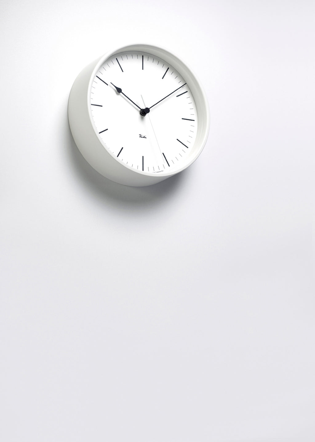 Lemnos RIKI STEEL CLOCK  [リキ スチール クロック]  壁掛け時計 WR08-24 WH