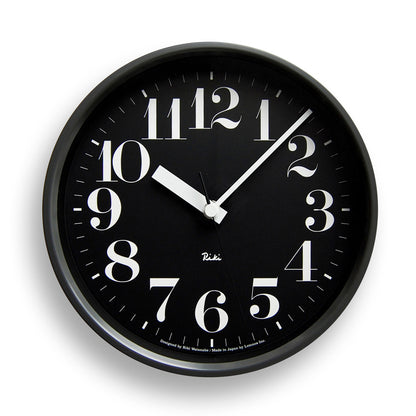 Lemnos RIKI STEEL CLOCK  [リキ スチール クロック]  壁掛け時計 WR08-25 BK