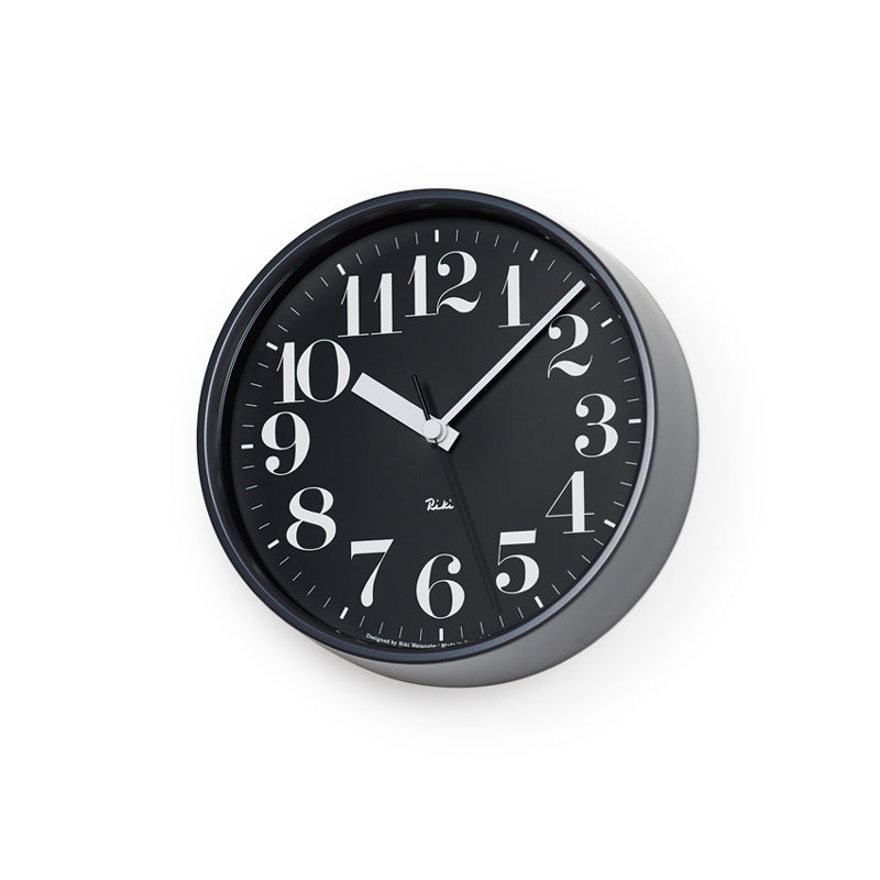 Lemnos RIKI STEEL CLOCK  [リキ スチール クロック]  壁掛け時計 WR08-25 BK