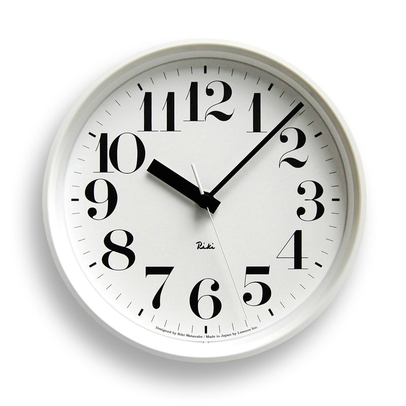 Lemnos RIKI STEEL CLOCK  [リキ スチール クロック]  掛時計 WR08-25 WH