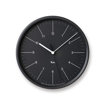 Lemnos RIKI STEEL CLOCK  [リキ スチール クロック]  壁掛け時計 WR24-10 BK