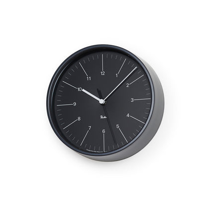 Lemnos RIKI STEEL CLOCK  [リキ スチール クロック]  壁掛け時計 WR24-10 BK