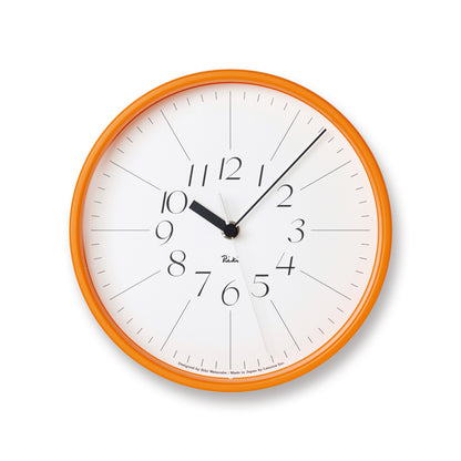 Lemnos RIKI STEEL CLOCK  [リキ スチール クロック]  壁掛け時計 WR24-11 OR