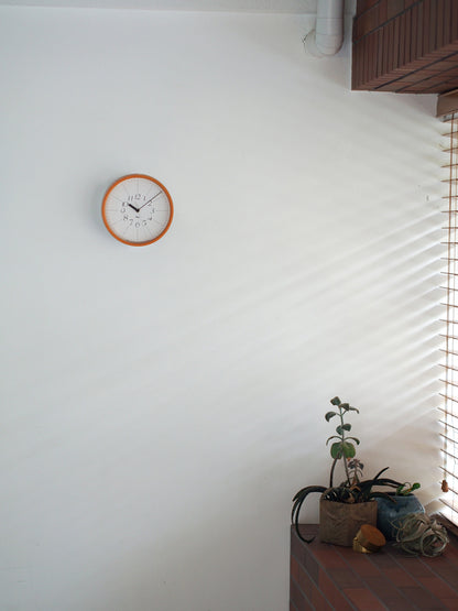 Lemnos RIKI STEEL CLOCK  [リキ スチール クロック]  壁掛け時計 WR24-11 OR