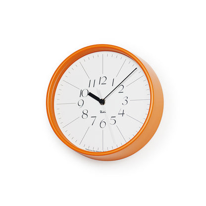 Lemnos RIKI STEEL CLOCK  [リキ スチール クロック]  壁掛け時計 WR24-11 OR