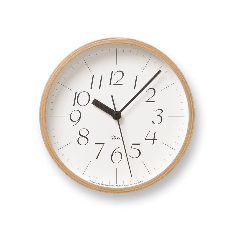 Lemnos RIKI CLOCK  [リキ クロック]  壁掛け時計 WR-0312S