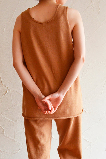 天衣無縫 My Brown ホームニット タンクトップ 《茶綿・UVカット》日本製