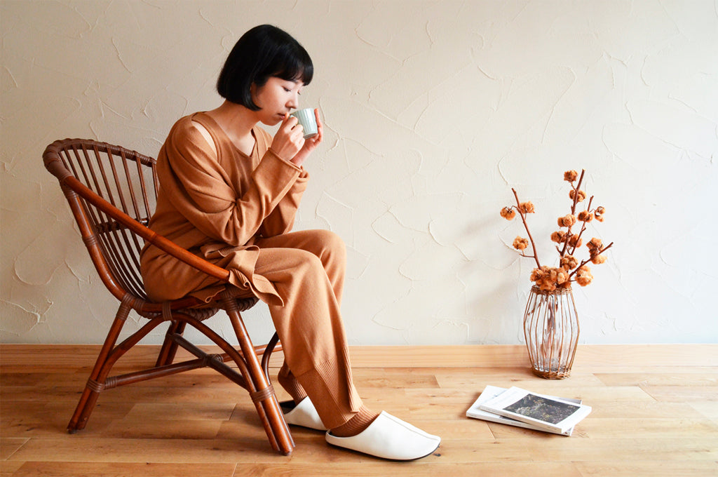 天衣無縫 My Brown ホームニット パンツ 《茶綿・UVカット》日本製