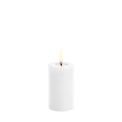 UYUNI LIGHTING（ウユニライティング）LED メルテッドピラーキャンドル (ノルディックホワイト) H7.5cm