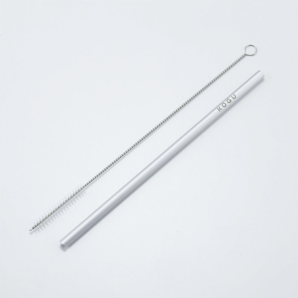 珈琲考具 アルミストロー 7mm ブラシ付き 全4色
