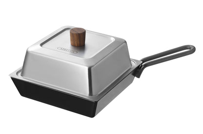 APELUCA（アペルカ）COMPACT DEEP PAN（コンパクトディープパン）スクエア フライパン 深型 日本製 燕三条産 AUX（オークス） ＜ラッピング対象外＞