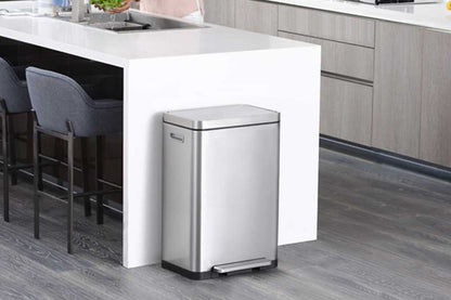 X CUBE STEP BIN エクスキューブ ステップビン ペダル式 スリムゴミ箱 シルバー 30L＜ラッピング対象外＞