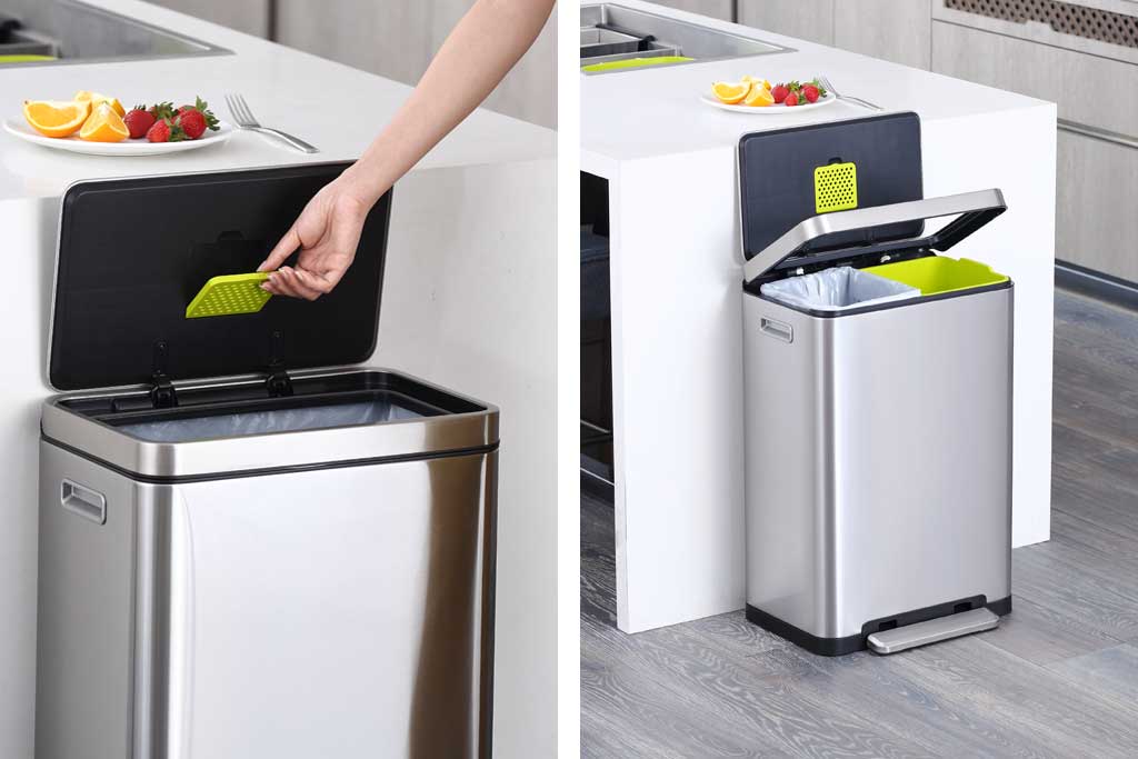 X CUBE STEP BIN エクスキューブ ステップビン ペダル式 スリムゴミ箱 シルバー 30L＜ラッピング対象外＞