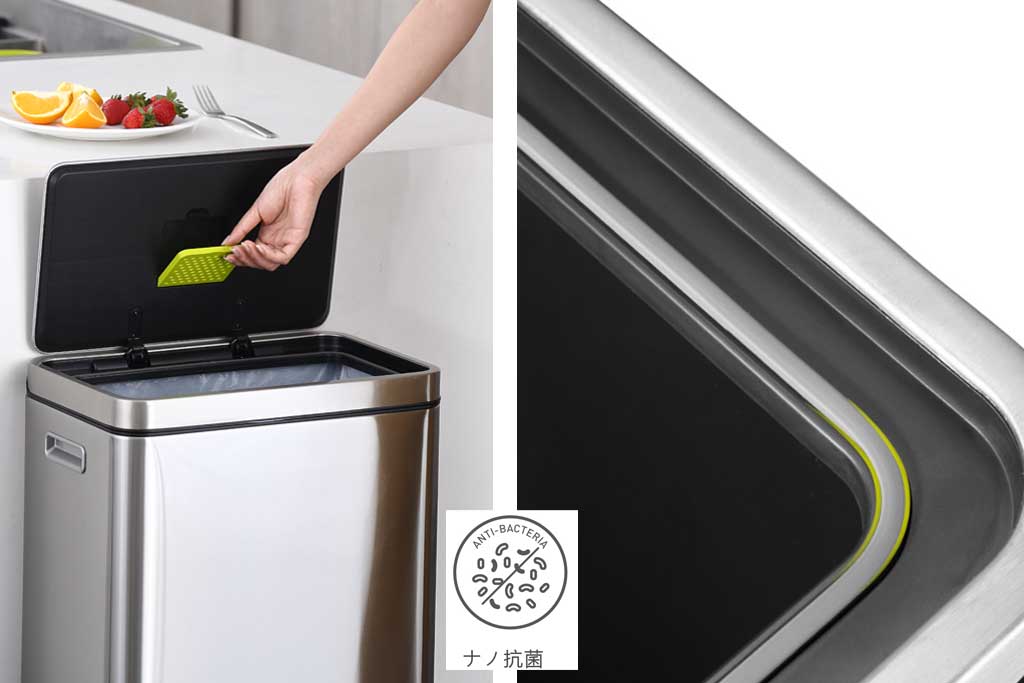 X CUBE STEP BIN エクスキューブ ステップビン ペダル式 スリムゴミ箱 シルバー 30L＜ラッピング対象外＞