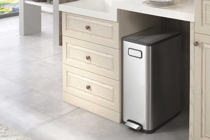 ECOFLY STEP BIN エコフライ ステップビン ペダル式 スリムゴミ箱 シルバー 20L+20L（40L）＜ラッピング対象外＞