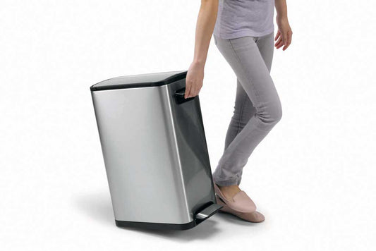 ECOFLY STEP BIN エコフライ ステップビン ペダル式 スリムゴミ箱 シルバー 20L+20L（40L）＜ラッピング対象外＞