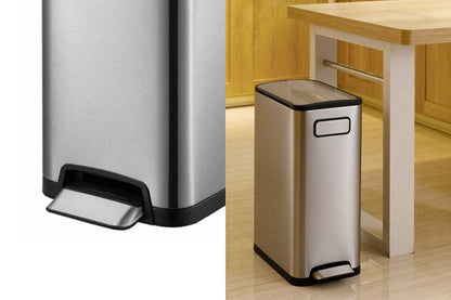 ECOFLY STEP BIN エコフライ ステップビン ペダル式 スリムゴミ箱 シルバー 20L+20L（40L）＜ラッピング対象外＞