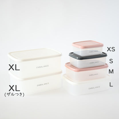 エンバランス レクタングルコンテナ XL 2100ml （ザルなし）ホワイト