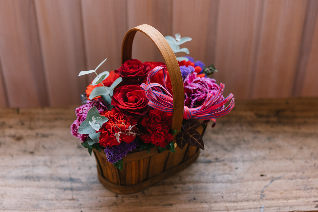 【 予約商品 】Mother's Day - 母の日  フラワーアレンジメント ＜生花＞ ピンク/レッド 《 予約締切4月26日 》《 発送予定日5月9日 》