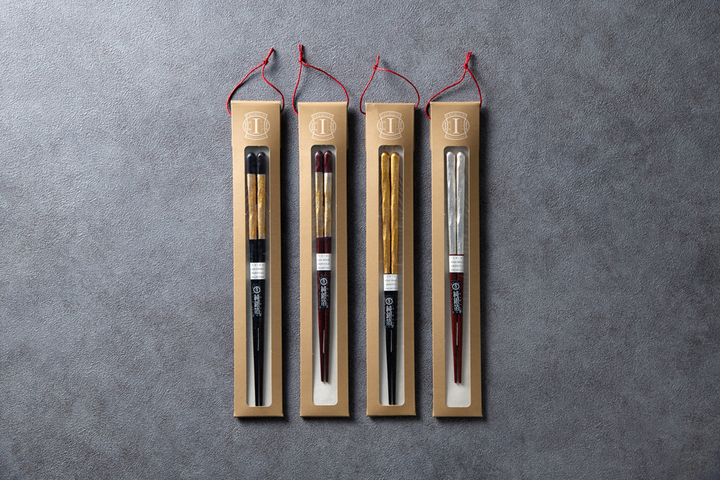 若狭塗 箸  梨地白露 -ナシジハクロ- 23cm/21cm 全2種