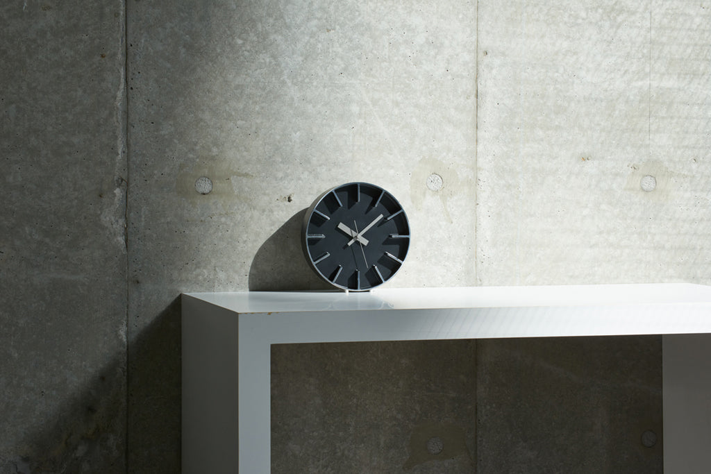 Lemnos Edge Clock（エッジ クロック）ブラック 掛け置き兼用 AZ-0116 BK